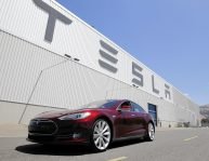 Tesla model s at factory