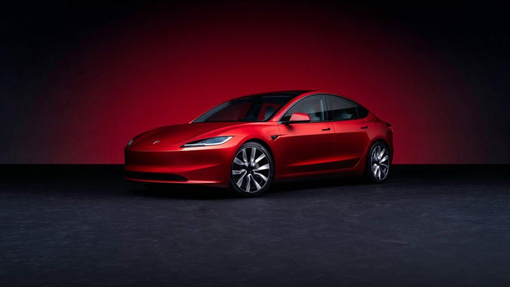 Tesla Model 3 red refresh