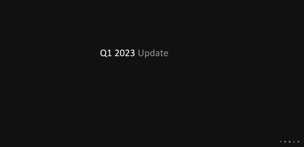 Tesla Q1 update