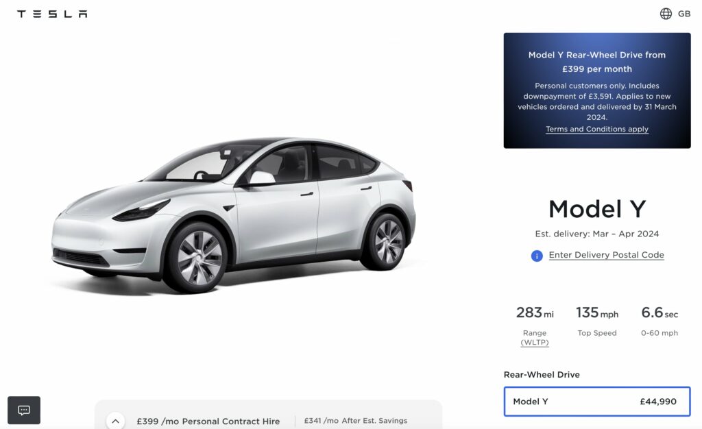 Tesla Model Y Feb 2024